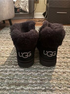 Ugg Classic Bling Mini Ankle Boots, Black- women’s
